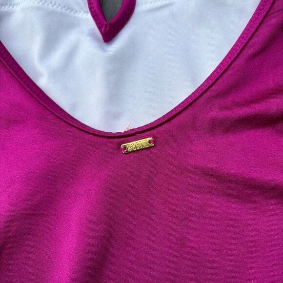 Victoria’s Secret PINK Wild Orchid Mesh Halter One Piece Bikini - Picture 5 of 7